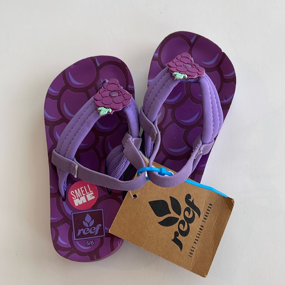 New Reef Purple Grape flip flops